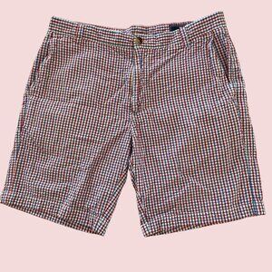 Vineyard Vines Breaker Shorts Mens 34 Red White‎ Blue Cotton Buttons Pockets